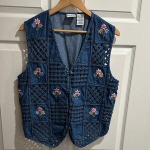 Vintage Bobbie Brooks Grandma core Blue Denim Vest